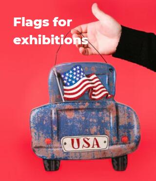 Flags for exhibitions