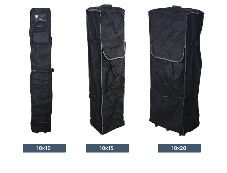 1 Tent Top+1 Full Back Wall+1 Frame+1 Wheel Bag