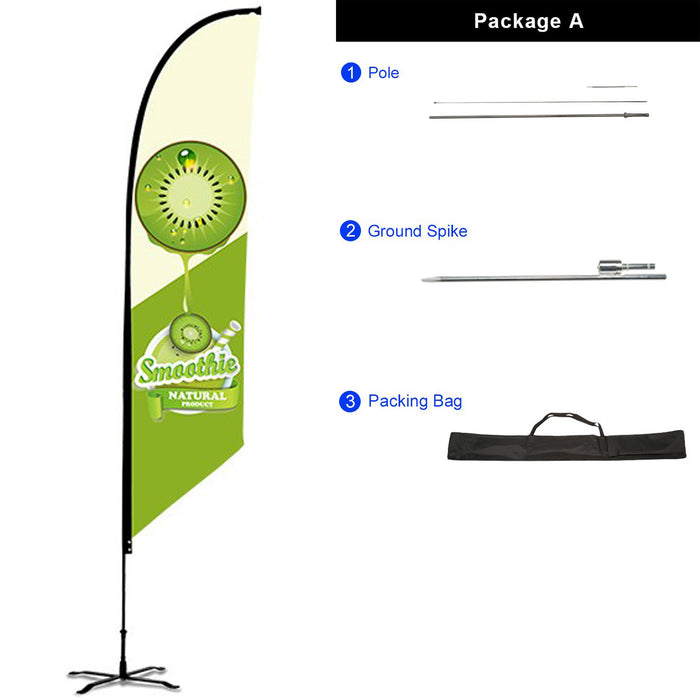 Deluxe Advertising Flag-Angled With Accessories Package A
