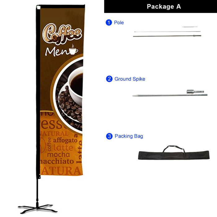 Deluxe Advertising Flag-Rectangle With Accessories Package A