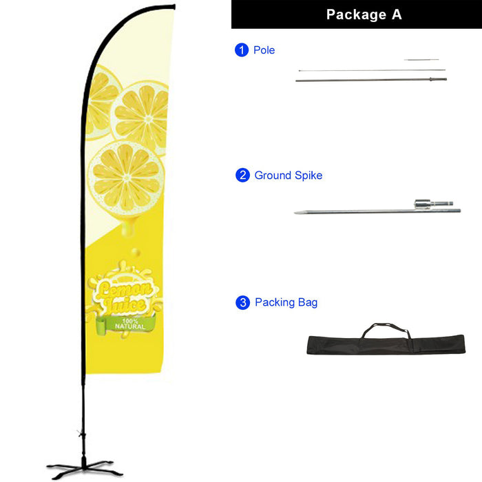 Deluxe Advertising Flag-Straight With Accessories Package A