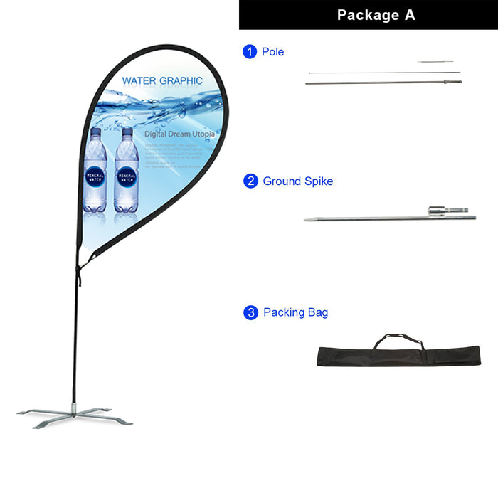 Deluxe Advertising Flag-R Shape With Accessories Package A