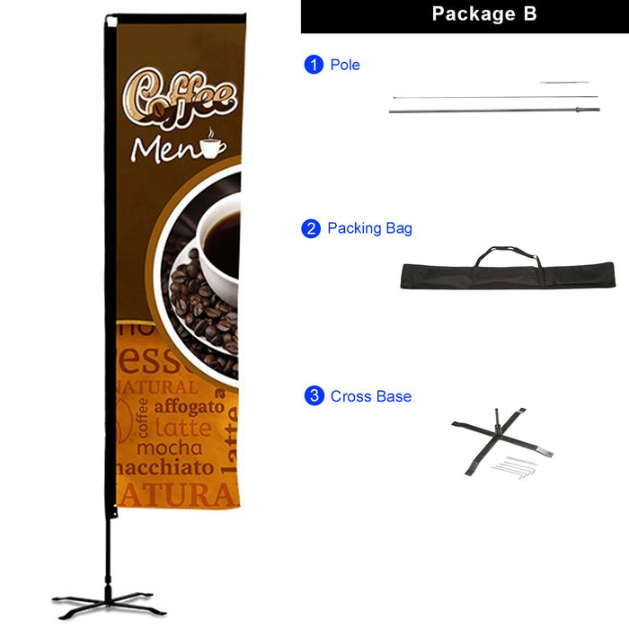 Deluxe Advertising Flag-Rectangle With Accessories Package B