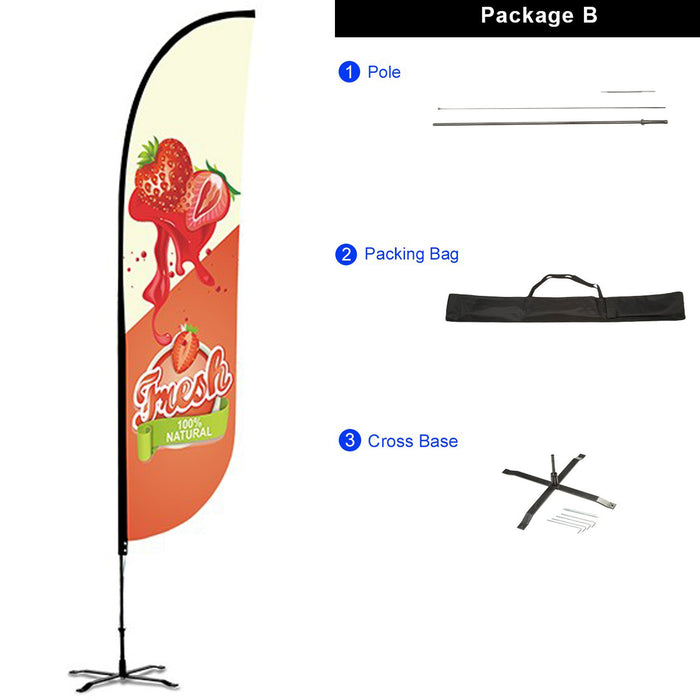 Deluxe Advertising Flag-Convex With Accessories Package B
