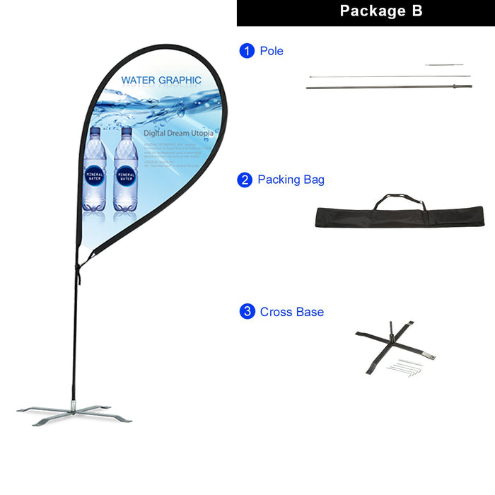 Deluxe Advertising Flag-R Shape With Accessories Package B