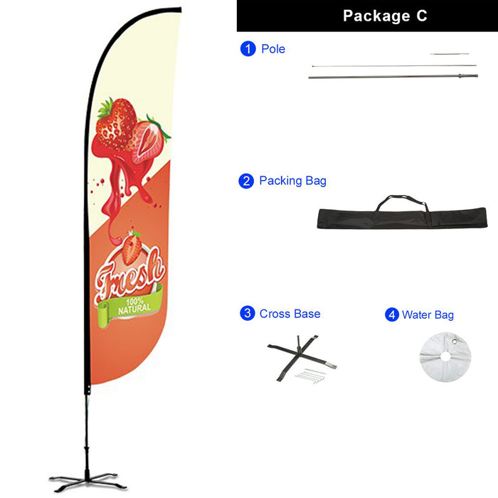 Deluxe Advertising Flag-Convex With Accessories Package C