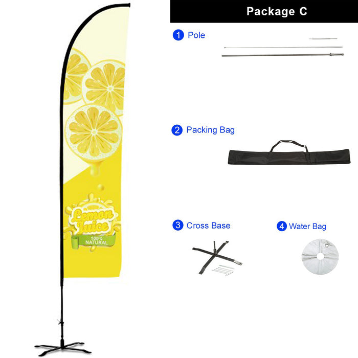 Deluxe Advertising Flag-Straight With Accessories Package C