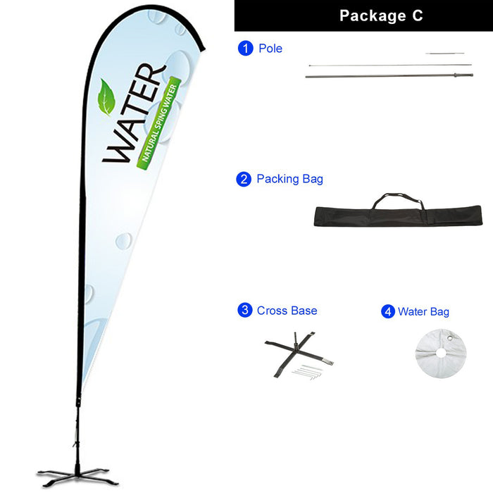 Deluxe Advertising Flag-Teardrop With Accessories Package C
