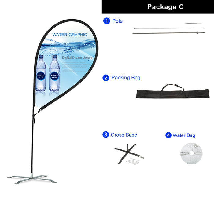 Deluxe Advertising Flag-R Shape With Accessories Package C