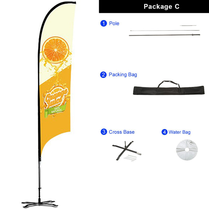 Deluxe Advertising Flag-Concave With Accessories Package C