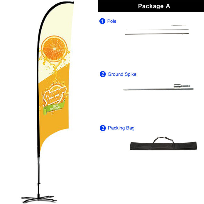 Deluxe Advertising Flag-Concave With Accessories Package A