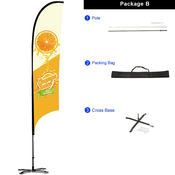 Deluxe Advertising Flag-Concave With Accessories Package B